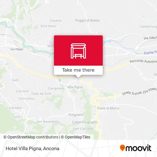 Hotel Villa Pigna map