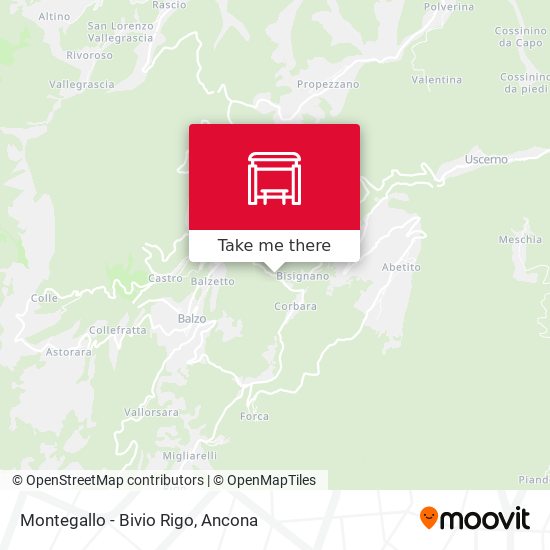 Montegallo - Bivio Rigo map