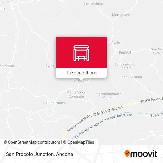 San Procolo Junction map