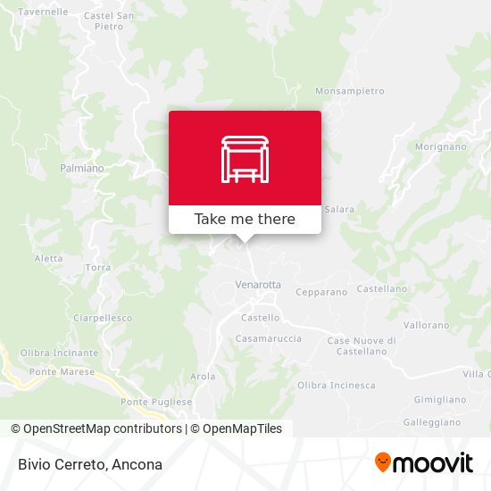 Bivio Cerreto map