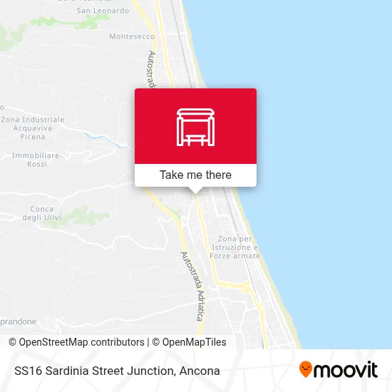 SS16 Sardinia Street Junction map