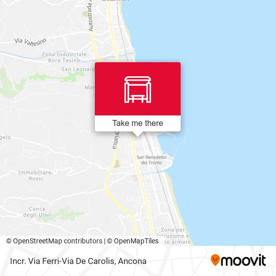 Incr. Via Ferri-Via De Carolis map