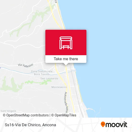 Highway 16-De Chirico Street map