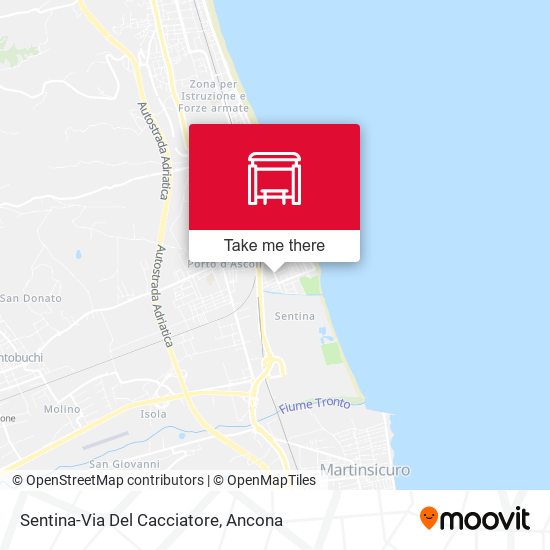 Sentina-Via Del Cacciatore map