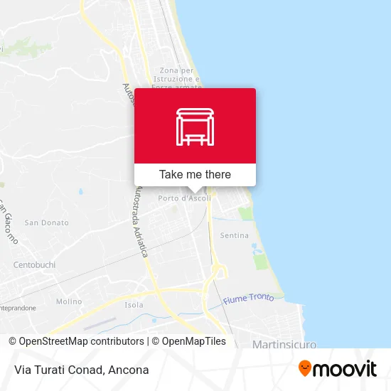Via Turati Conad map