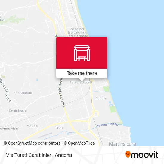 Via Turati Carabinieri map