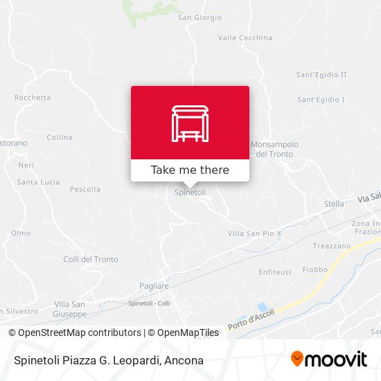 Spinetoli Piazza G. Leopardi map