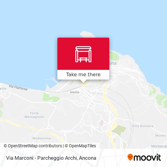 Via Marconi - Parcheggio Archi map