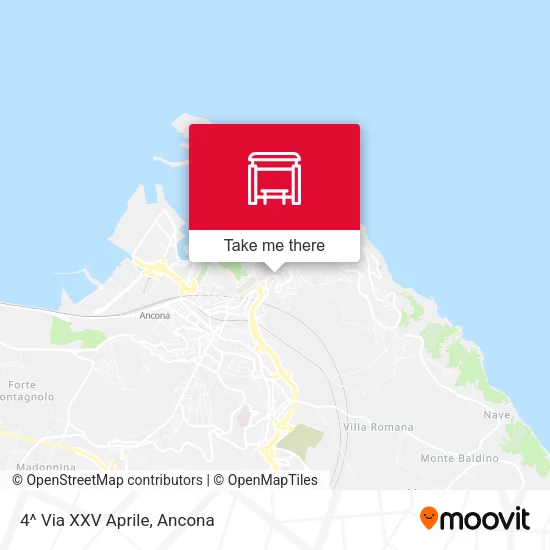 4^ Via XXV Aprile map
