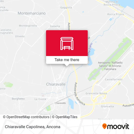 Chiaravalle Terminal map