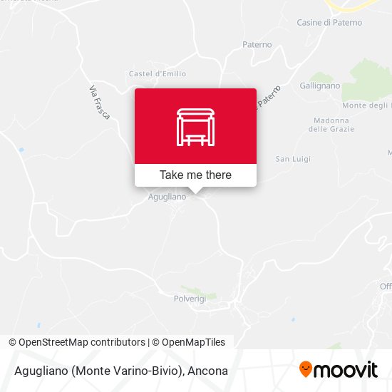 Agugliano (Monte Varino-Bivio) map