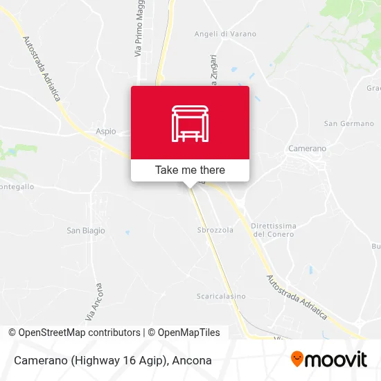 Camerano (Highway 16 Agip) map