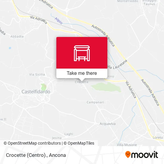 Crocette (Centro). map
