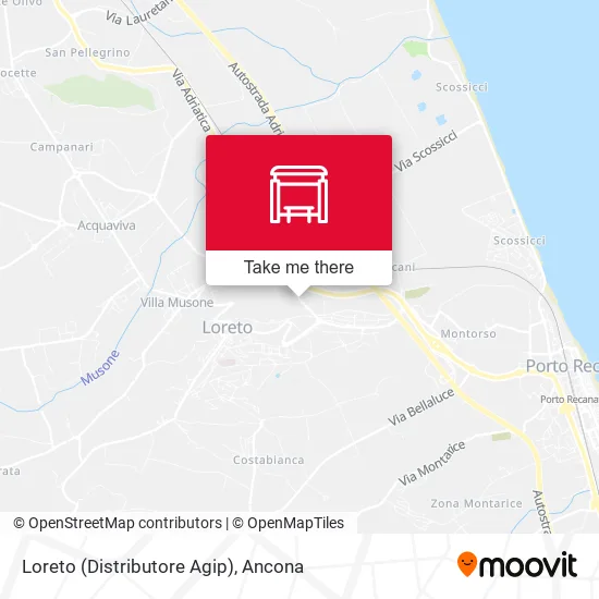 Loreto (Distributore Agip) map