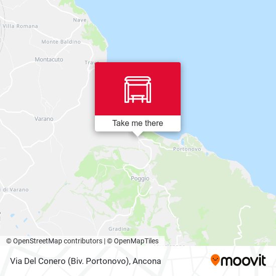 Via Del Conero (Biv. Portonovo) map