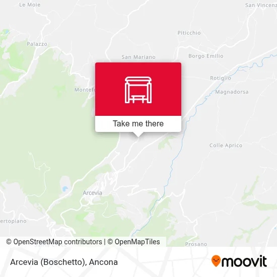 Arcevia (Boschetto) map