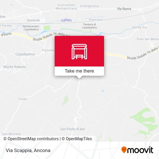 Via Scappia map