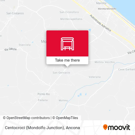 Centocroci (Mondolfo Junction) map