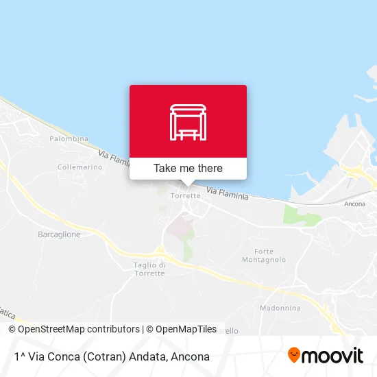 1^ Via Conca (Cotran) Andata map