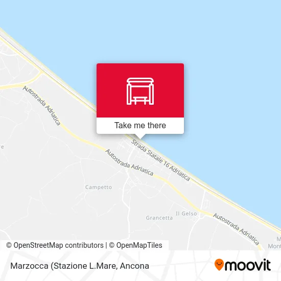 Marzocca (Station Seafront) map