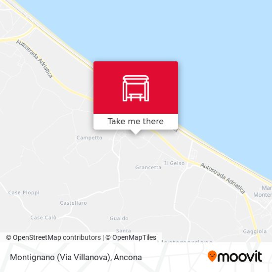 Montignano (Via Villanova) map