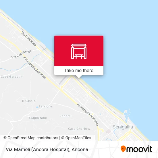 Via Mameli (Ancora Hospital) map