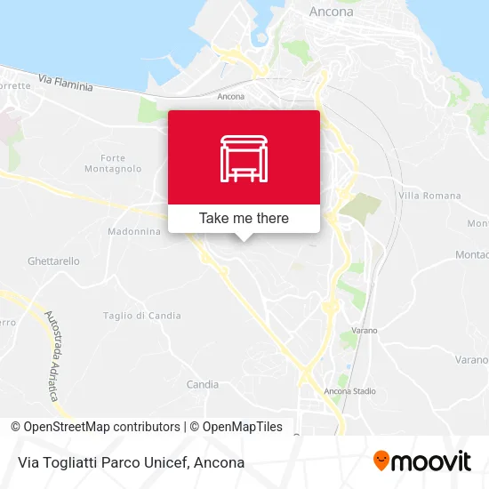 Via Togliatti Parco Unicef map