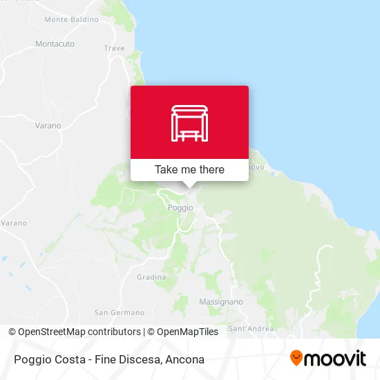 Poggio Costa - Fine Discesa map