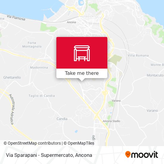 Via Sparapani - Supermercato map