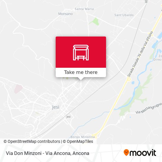Via Don Minzoni - Via Ancona map