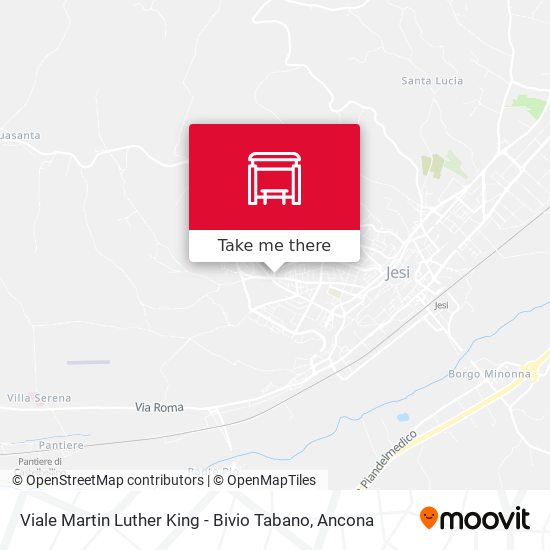 Viale Martin Luther King - Bivio Tabano map