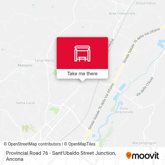 Provincial Road 76 - Sant'Ubaldo Street Junction map
