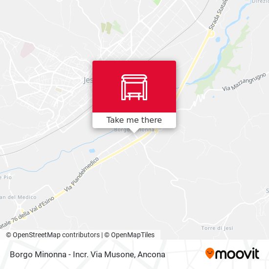 Borgo Minonna - Incr. Via Musone map