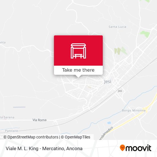 Viale M. L. King - Mercatino map