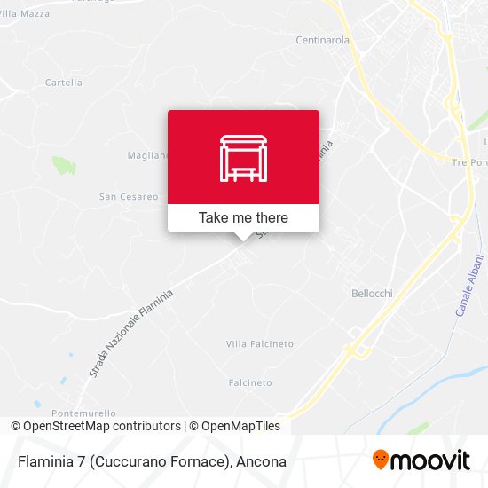 Flaminia 7 (Cuccurano Fornace) map