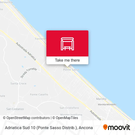 Adriatica Sud 10 (Ponte Sasso Distrib.) map