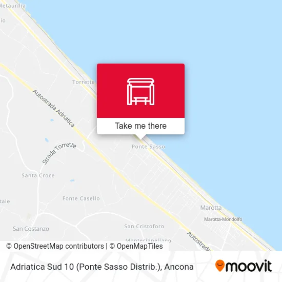 Adriatica Sud 10 (Ponte Sasso Distrib.) map