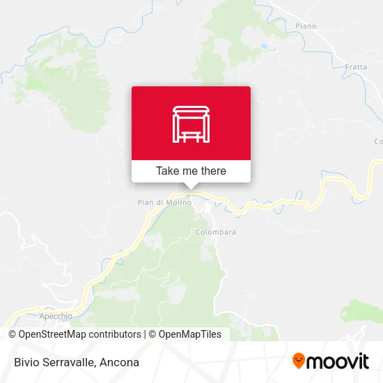 Bivio Serravalle map