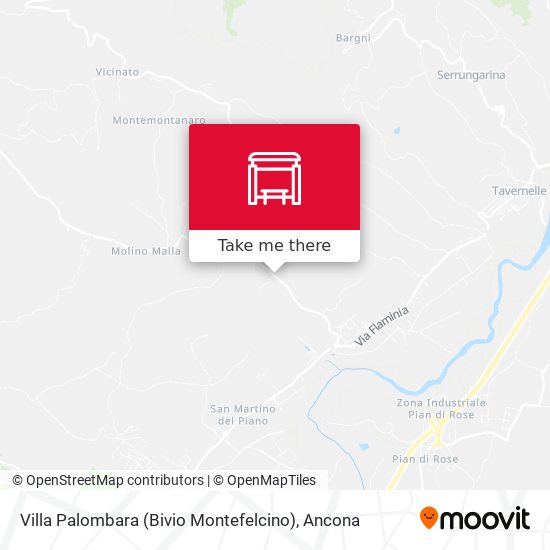 Villa Palombara (Bivio Montefelcino) map