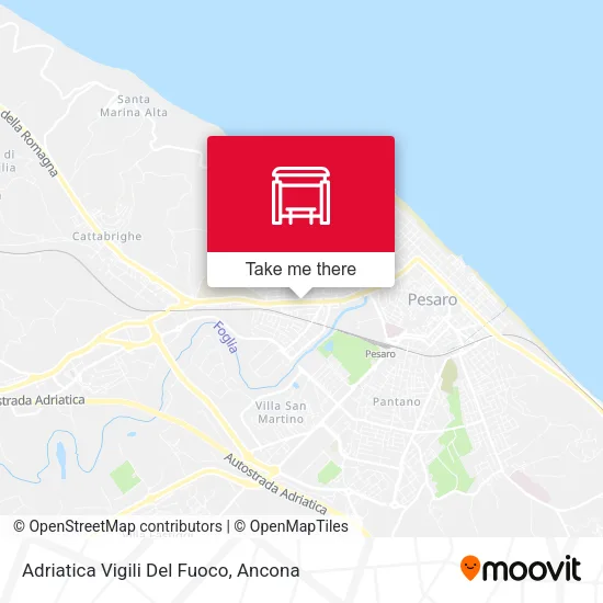Adriatica Vigili Del Fuoco map