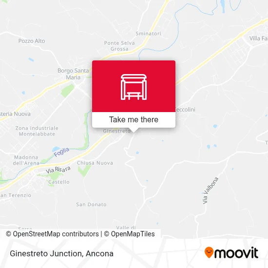 Ginestreto Junction map