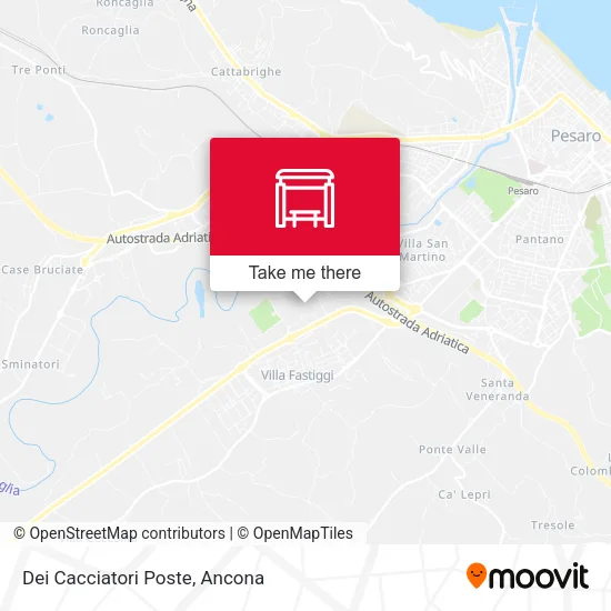 Dei Cacciatori Poste map