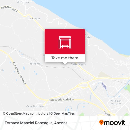 Fornace Mancini Roncaglia map