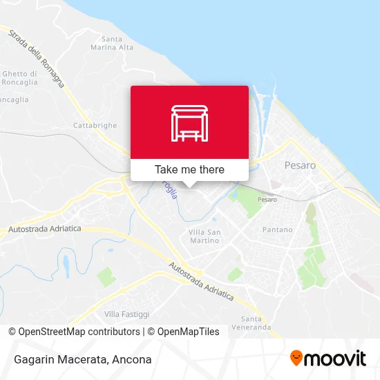 Gagarin Macerata map