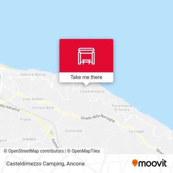 Casteldimezzo Camping map