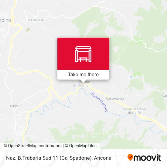 Naz. B.Trabaria Sud 11 (Ca' Spadone) map