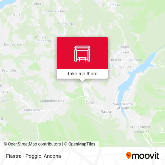Fiastra - Poggio map