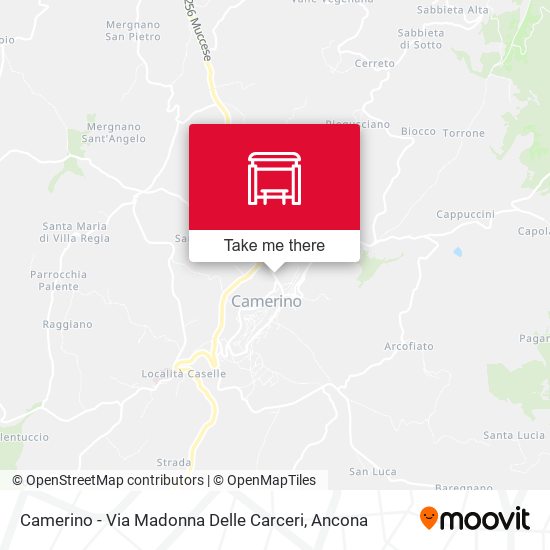 Camerino - Via Madonna Delle Carceri map