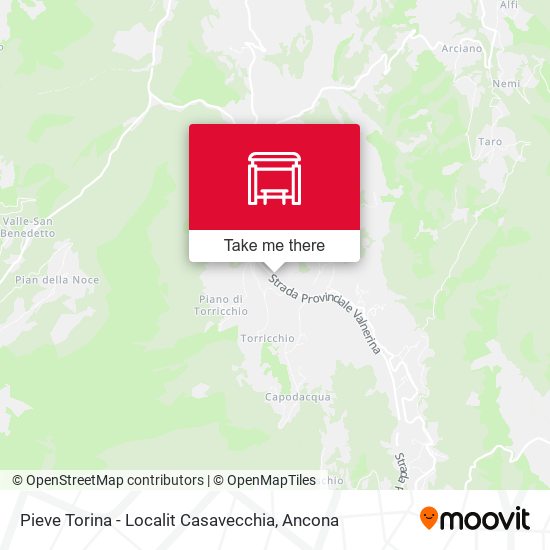 Pieve Torina - Localit Casavecchia map