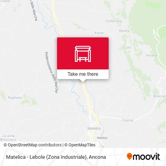 Matelica -  Lebole (Zona Industriale) map